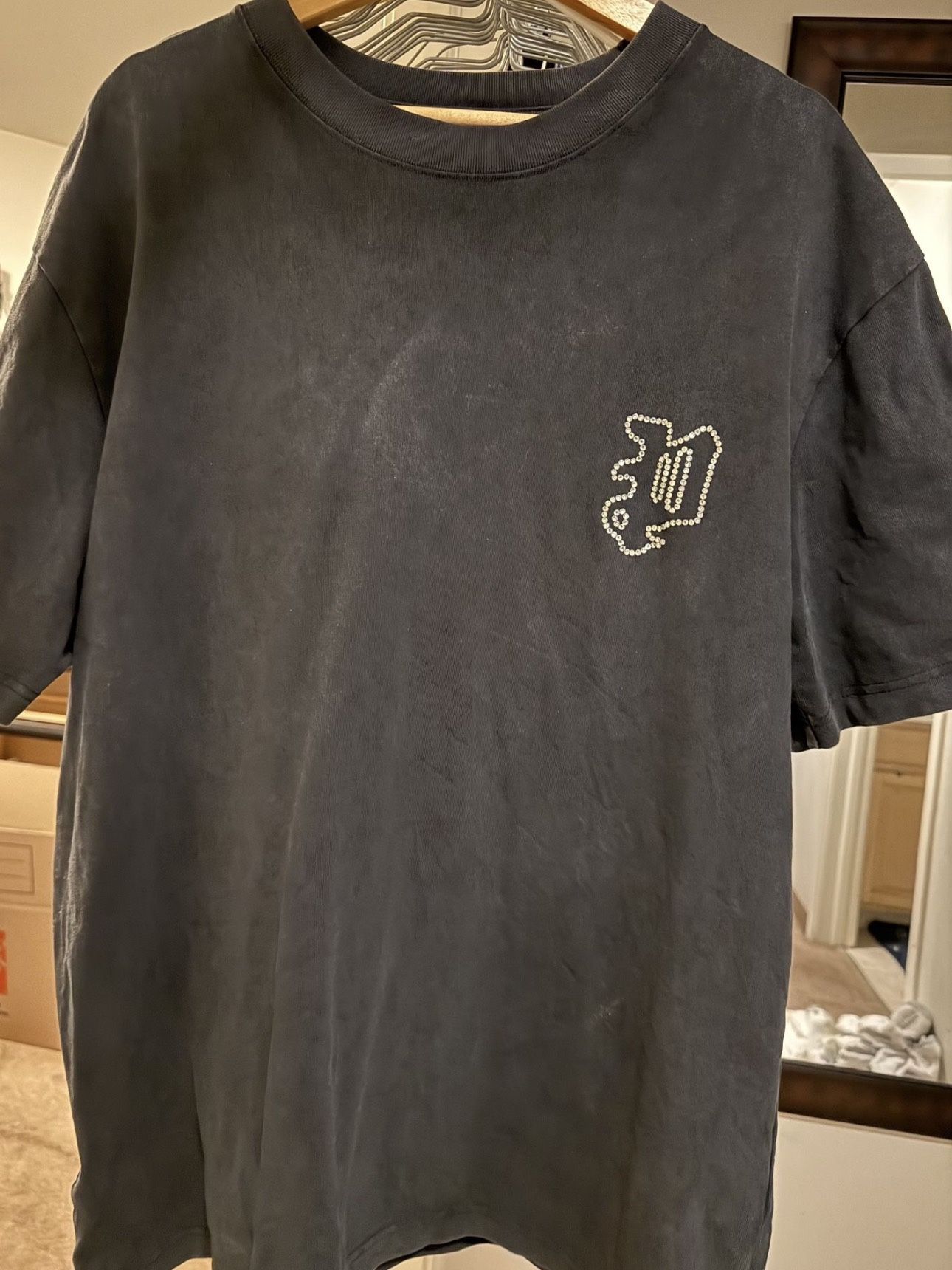 Men Premium T-Shirt (Purple Brand) (Rhinestone Lettering) Great Condition 