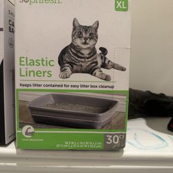 30 XL Elastic Cat Litter Box Liners -
