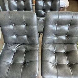 Upholstered Charcoal Dining Chairs Set Of 4
