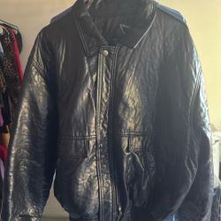 Leather Bomber Jacket!!!! $3!!!!!