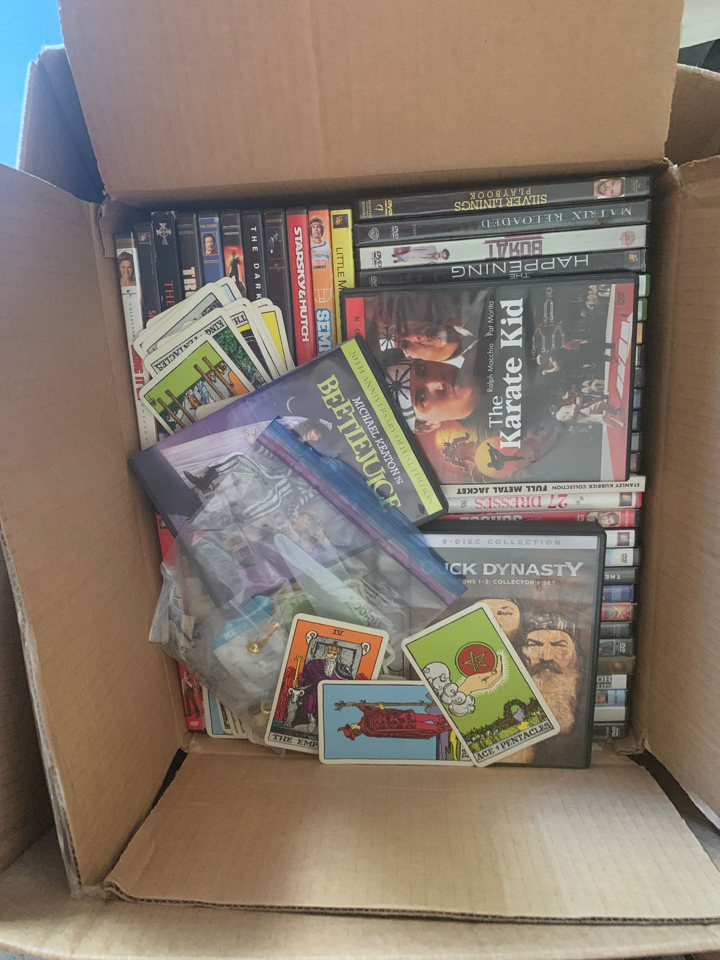 Box of random DVD’s.