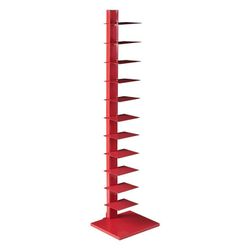 Vertical Shelf Display Contemporary Red