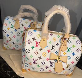 🎀✨ Multicolor Monogram Style Handbag • NEW 👜🌈
