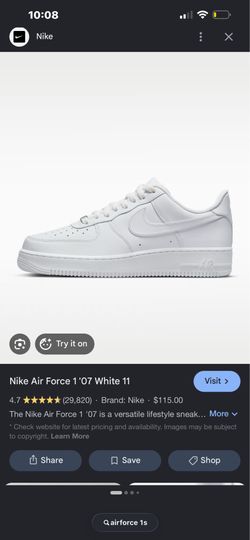 WHITE AIRFORCE 1s