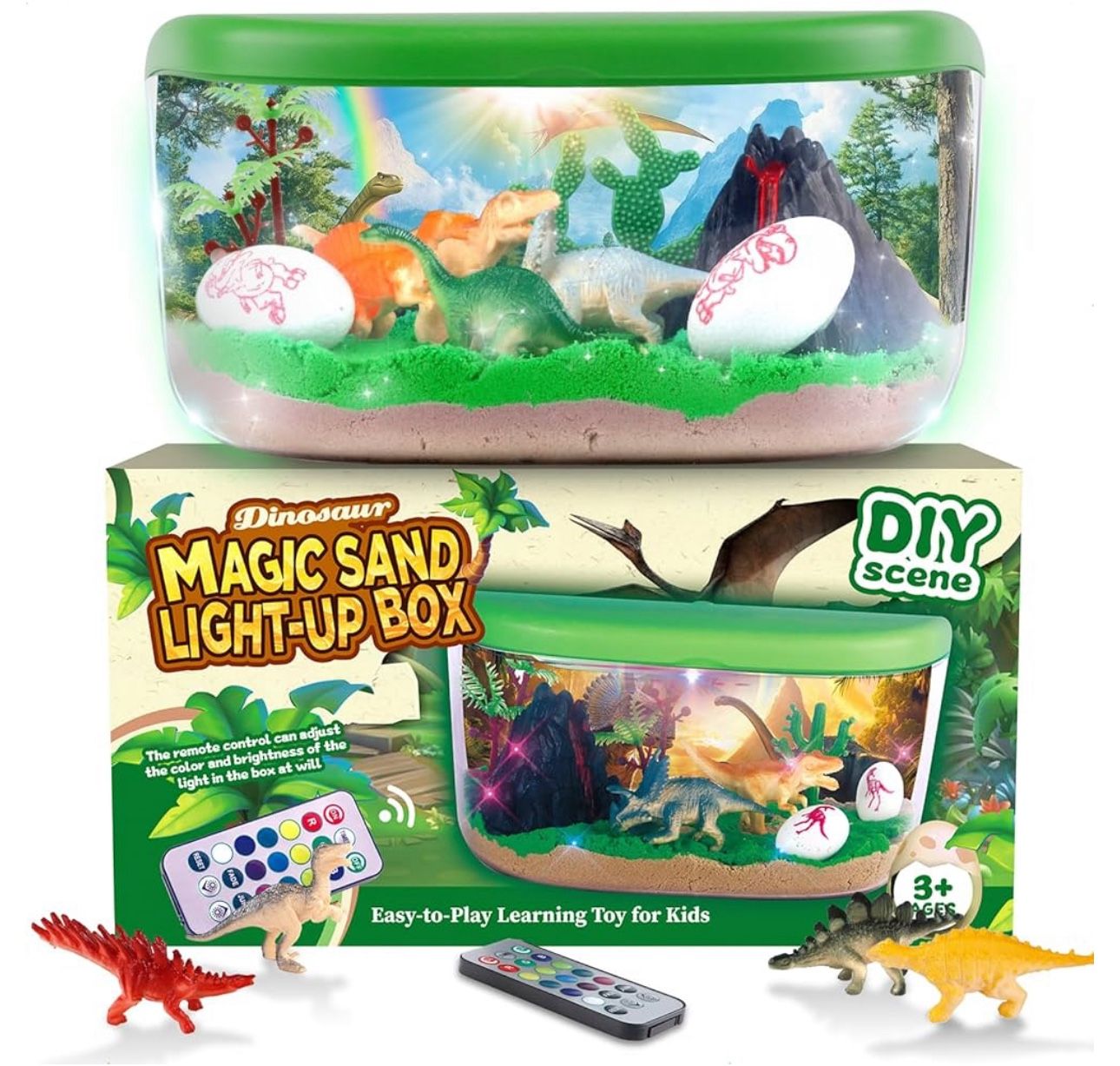 New in box Dinosaur Magic Sand light up box