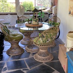 4 Piece Glass Table 4 Chairs 