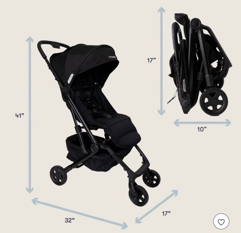 Colugo Compact Plus Travel Stroller - Black