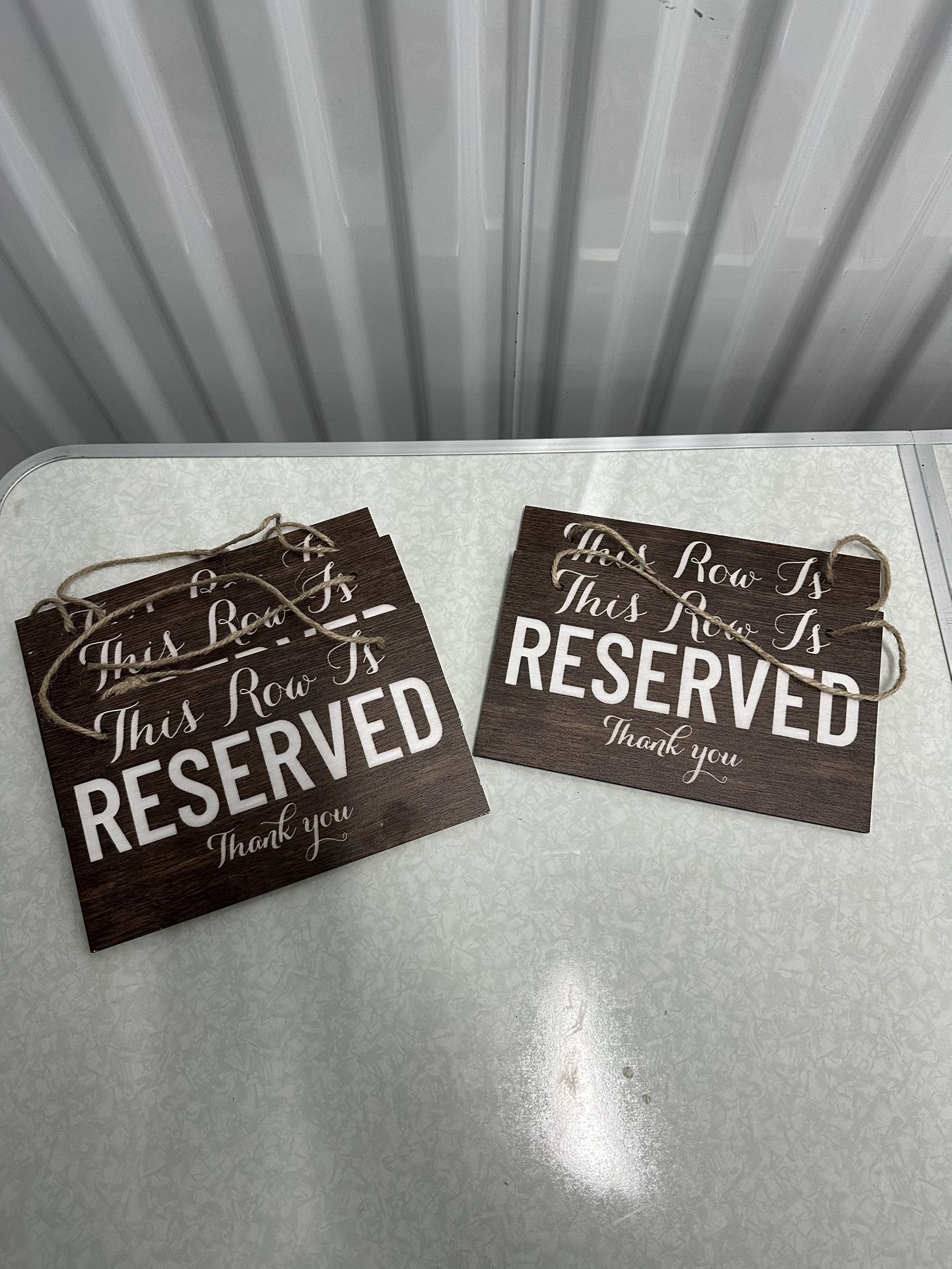 Reserved Seating Signs