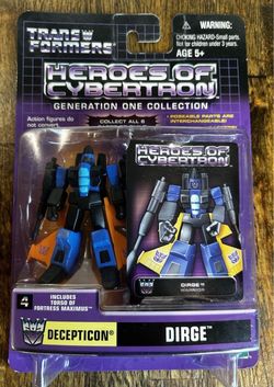 Transformers HOC Heroes Of Cybertron Generation One Dirge
