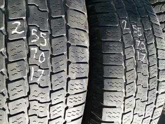255 70 17 four good truck tires $20 each