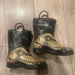Kids Dinosaur Raining Boots Size 10 