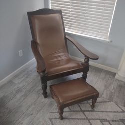 Leather Antique Lounge Chair