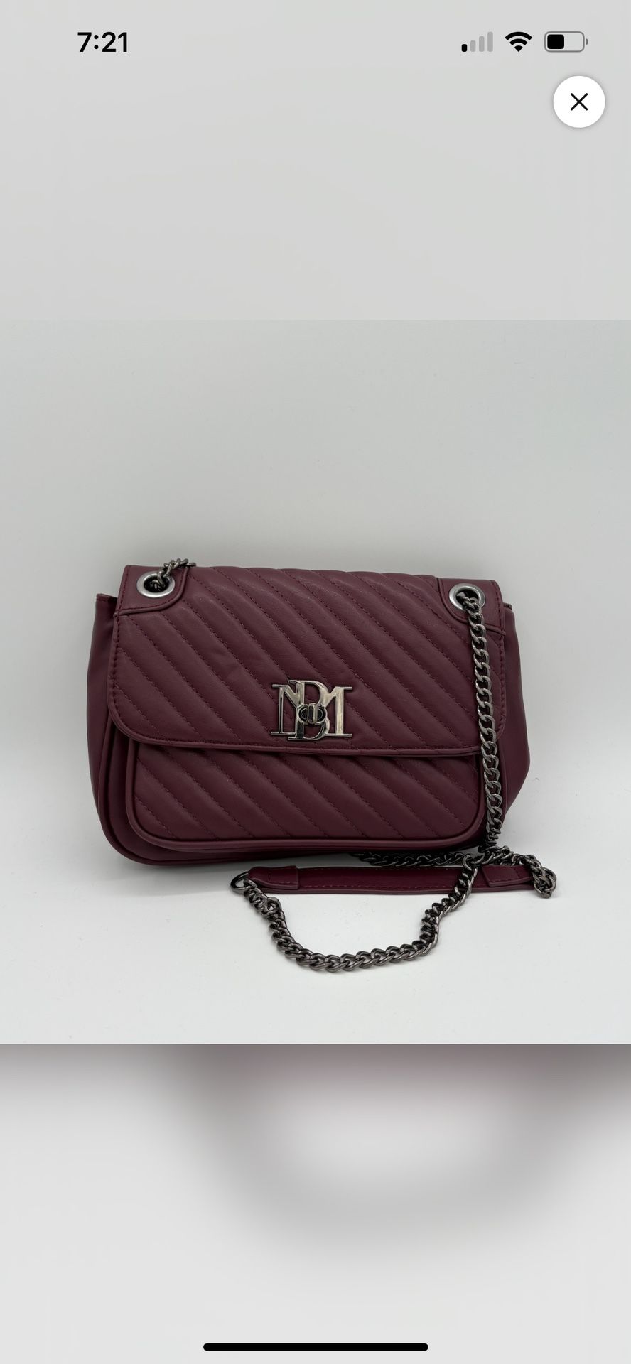 Badgley Mischka Crossbody Purse - Plum - Authentic