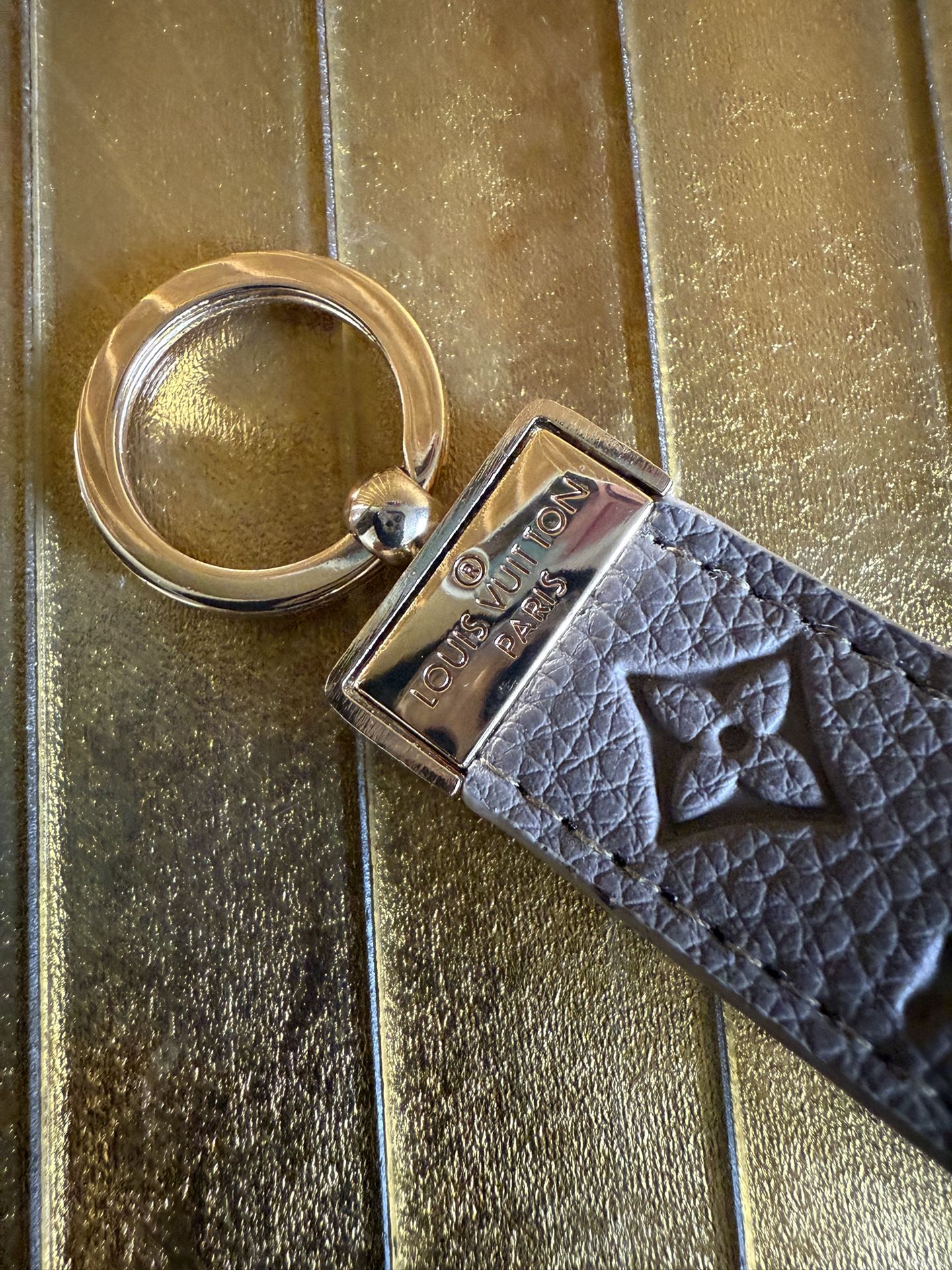 Authentic Louis Vuitton, Lv, Top And Gold Keychain