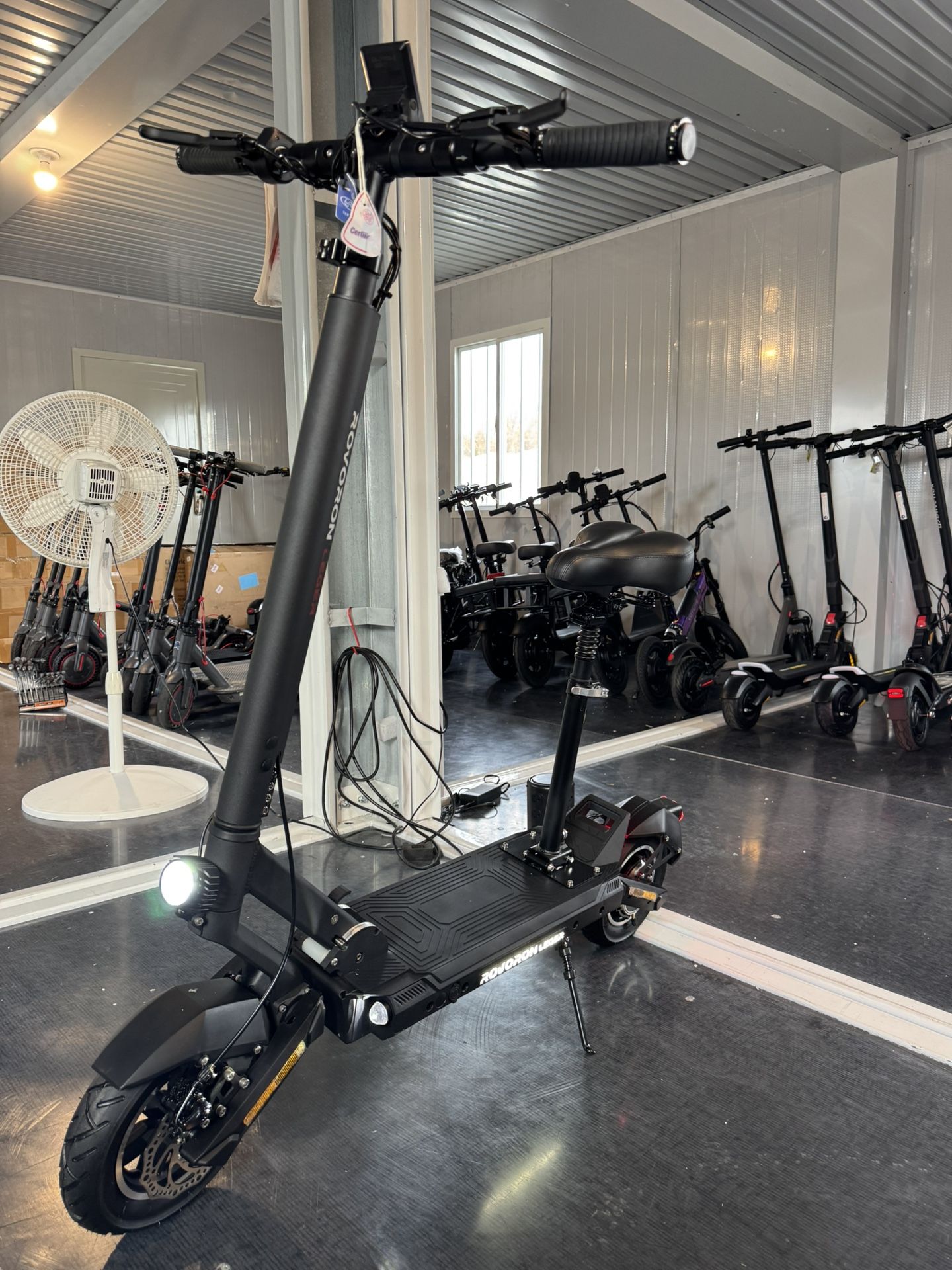Electric scooter with seat