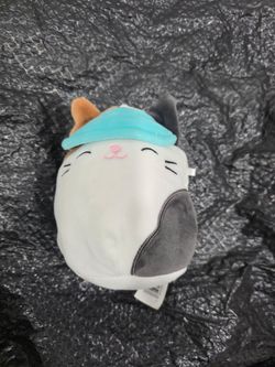 Squishmallow blue visor cat