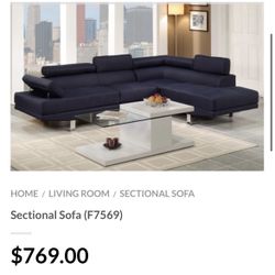 Blue Sectional Sofa 
