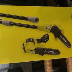 New Ryobi One 18v Chainsaw And Cordless Pole Saw