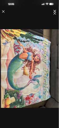 A little mermaid birthday banner party supply