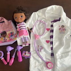 Doc McStuffins Coat, Doll,  and accessories 
