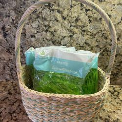 Easter Basket With 4 Bags Of Easter Basket Grass for Sale in Murrieta, CA -  OfferUp