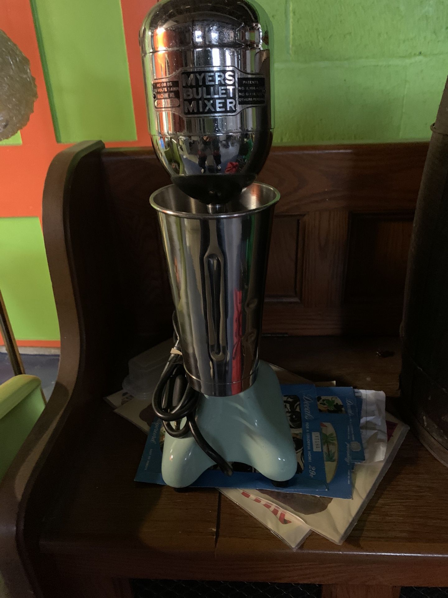 Myers bullet ice cream mixer Antique