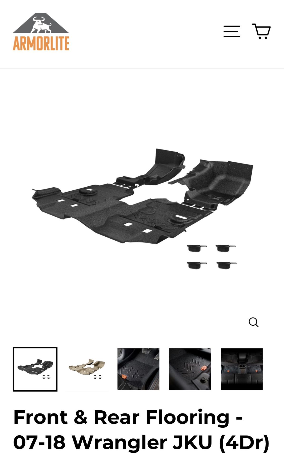 Jeep Wrangler JKU Armorlite Floor 