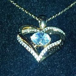 Silver Heart .925 / 10k Gold Plated 