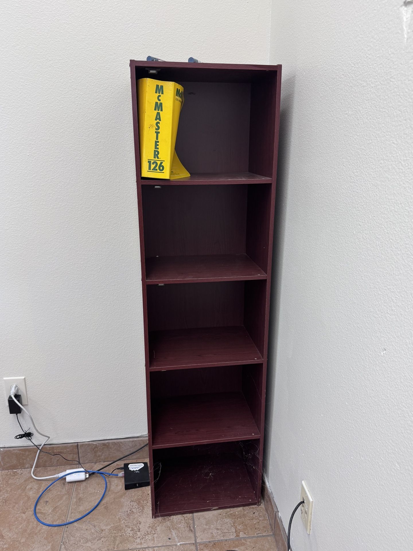 SMALL BROWN OFFICE BOOKCASE 