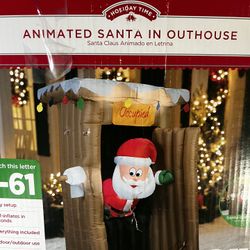 6 Ft, Santa 🎅🏻 Blow Up In Out House 