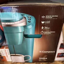Keurig K-Compact Single Serve Coffee Maker, Turquoise