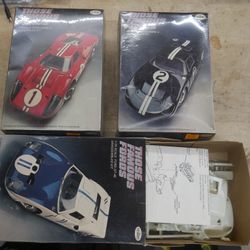  Testors Those Famous Fords 1/25  Ford Mark II #112 Ford GT-40 #104 Ford Mark IV #117 . new. note no 104 box was open for inspection.   