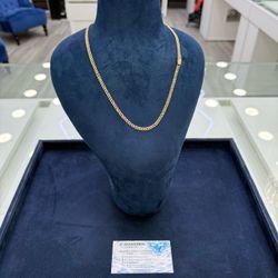 5 mm by 22 inch chain 10k gold with diamonds 💎