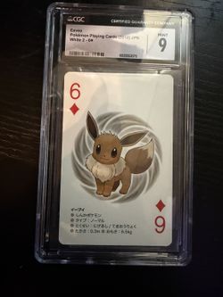 2012 Pokemon White 2 Playing Cards Eevee 6 of Diamonds CGC 9 Mint