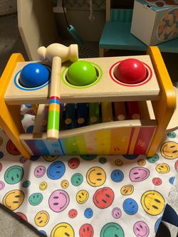 Hape Pound & Tap Bench with Slide Out Xylophone, Musical Toy for Toddlers