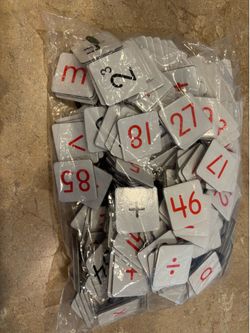 Equation number tiles-NEW-Lakeshore Learning-250 pieces, math, algebra, multiplication, division