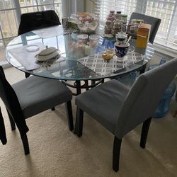 Dining Table With Brand New Chairs 