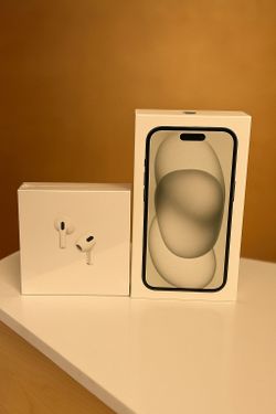 Iphone 15 brand new sealed pack With Airpods