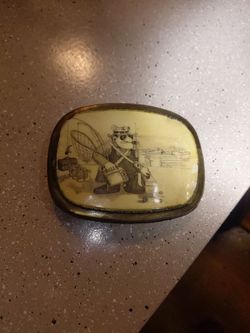 Rare Vintage Belt Bucke HLD Fishing Master Fisherman