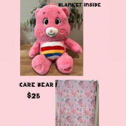 Care Bear With Blanket Inside $25