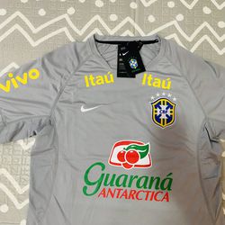 Nike brasil Brazil gray grey training pre match soccer jersey for Sale in  New York, NY - OfferUp