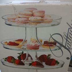 Palladio 3 Teir Stacking Glass Trays