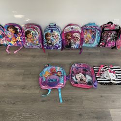 Brand New Girls’ School Back Packs and Matching Lunch Box
