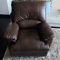 Brown Padded Recliner 