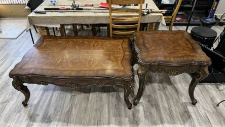 Real Wood Coffee Table Set 