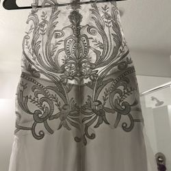 White Corset Style Wedding Down 