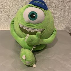 Disney Pixar Mike Wazowski Monster University Small Back Back Plush No tag , like new , local pick or shipping available  No tag , like new , local pi