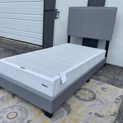 New Twin Size Bed Frame And Box Spring 