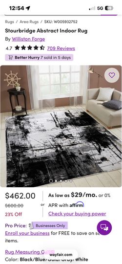 Abstract indoor Area Rug  7’9” x 9’9”