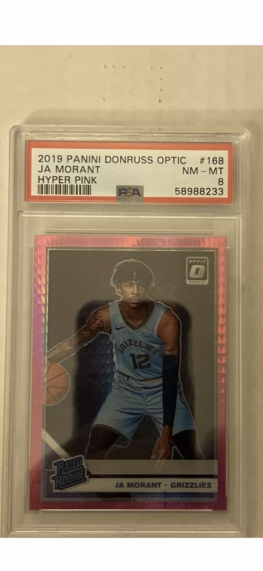 Ja Morant Rookie Card. Hyper Pink Optic